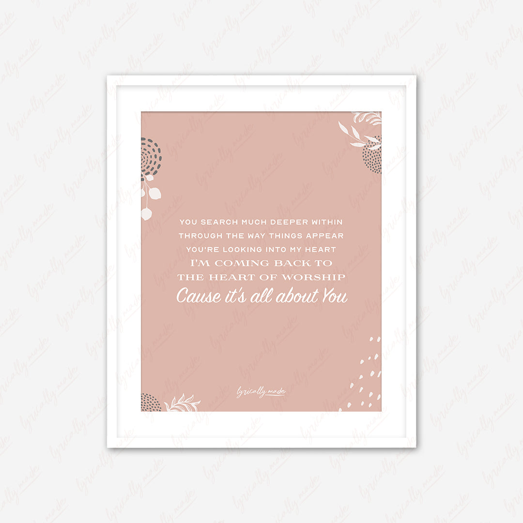 Heart of Worship - Lyric Print