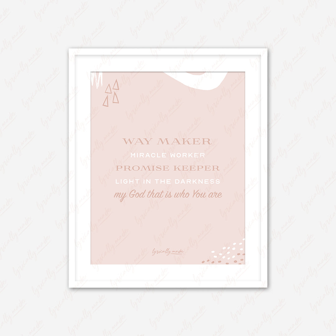 Way Maker - Lyric Print