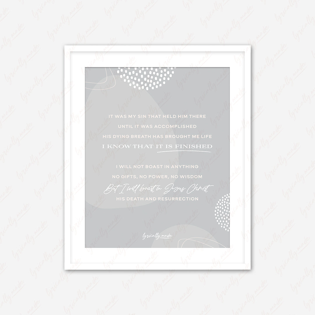 How Deep The Father's Love For Us - Lyric Print